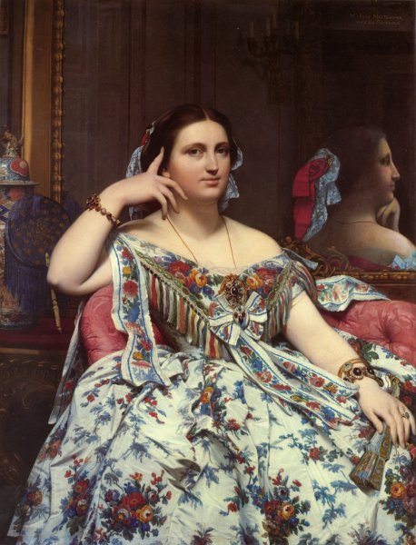 Madame Paul-Sigisbert Moitessier, née Marie-Clotilde-Inès de Foucauld, Seated