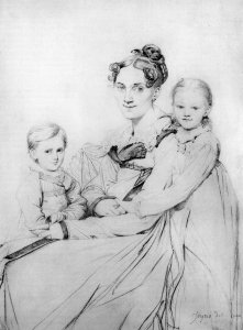 Madame Johann Gotthard Reinhold, born Sophie Amalie Dorothea Wilhelmine Ritter, and her two daughters, Susette and Marie